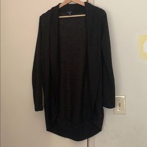 plain black cardigan